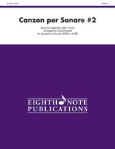 CANZON PER SONARE #2 SAXOPHONE QUARTET cover Thumbnail